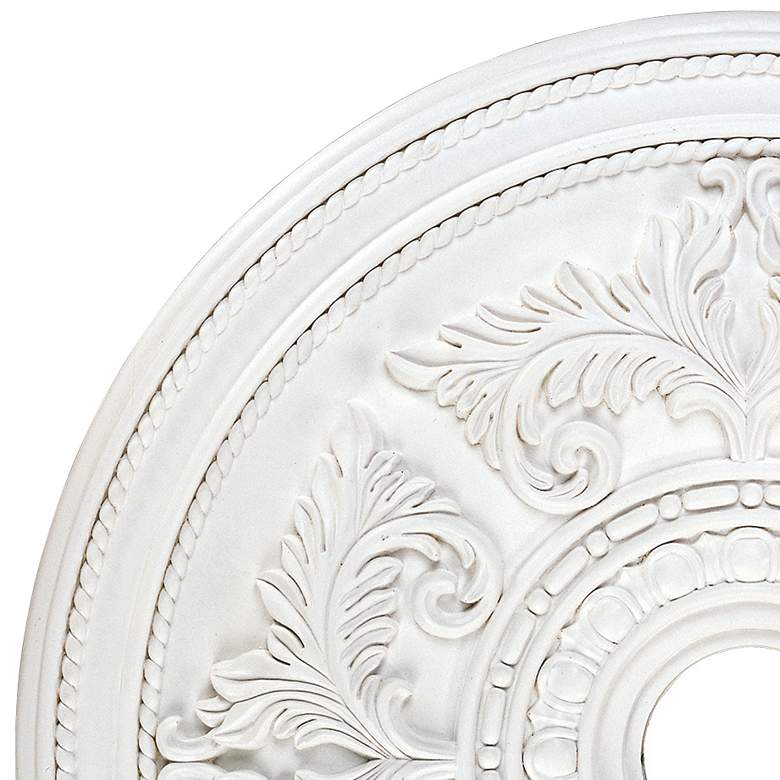 Image 3 Versailles 30 1/2" White Polyurethane Ceiling Medallion more views
