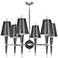 Versailles 36 3/4" Wide Ash Lacquer 6-Light Chandelier