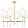 Versailles 36 3/4"W Fondine Shade Lily Lacquer Chandelier