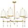 Versailles 36 3/4"W Lily Lacquer and Lily Shade Chandelier