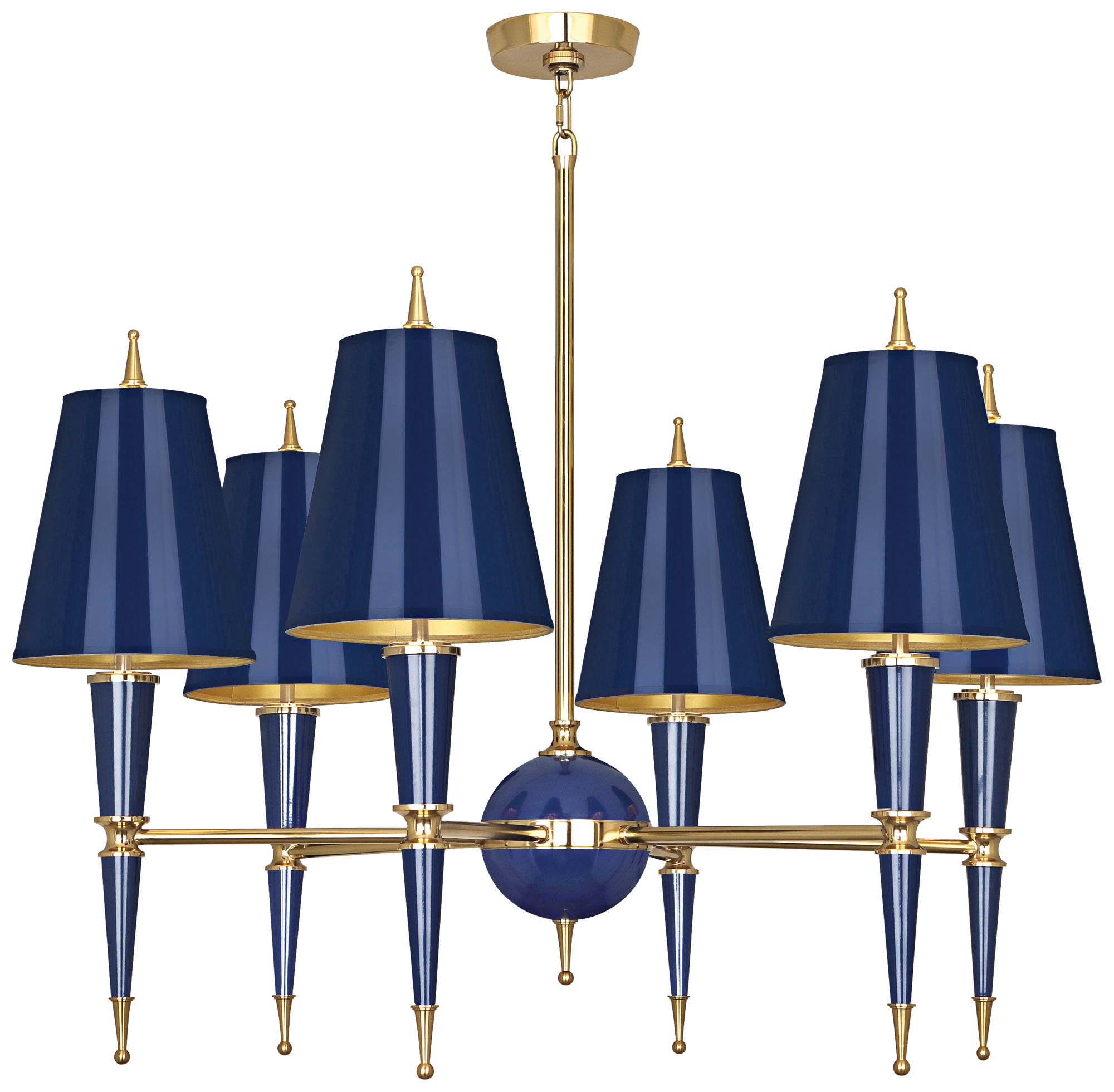 navy chandelier