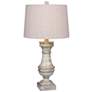 Versailles Aged White Finish Traditional Column Table Lamp