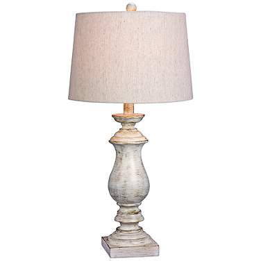 Versailles Aged White Finish Traditional Urn Vase Table Lamp