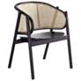 Versailles Armchair in Black and Natural Cane