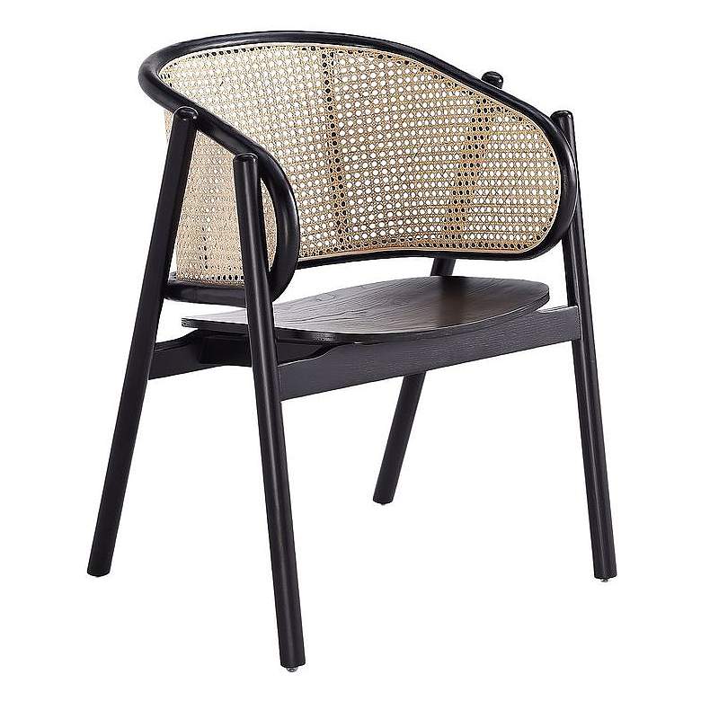 Image 1 Versailles Armchair in Black and Natural Cane