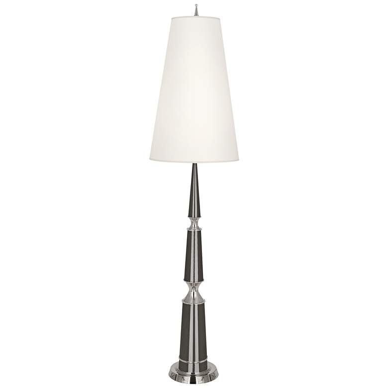Image 1 Versailles Ash Lacquer Floor Lamp with Ascot Shade