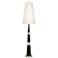 Versailles Black Lacquer Floor Lamp with Ascot Shade