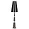 Versailles Black Lacquer Floor Lamp with Black Shade