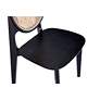 Versailles Black Wood Natural Cane Dining Chairs Set of 4 in scene