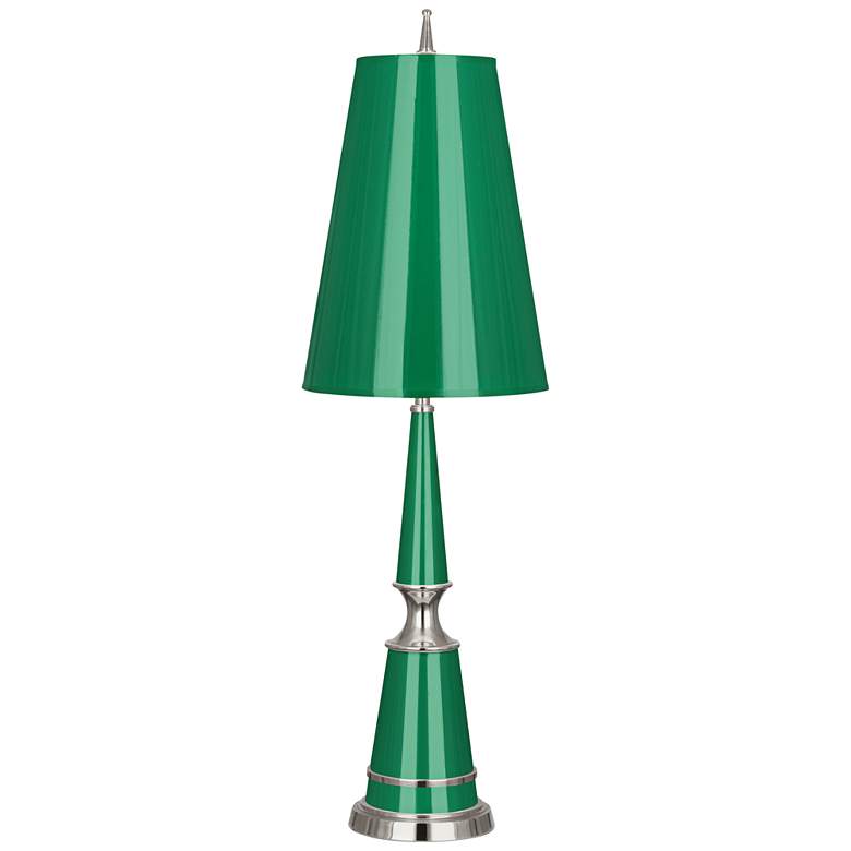 Image 1 Versailles Emerald Lacquer Table Lamp with Emerald Shade
