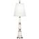 Versailles Lily Lacquer Buffet Table Lamp with Ascot Shade