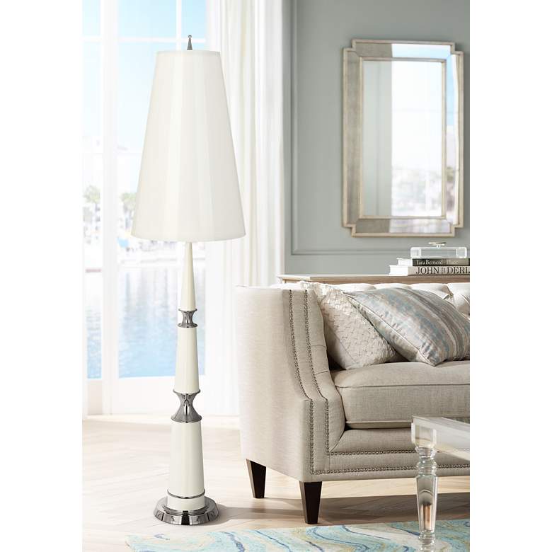 Image 1 Versailles Lily Lacquer Floor Lamp with Lily Shade