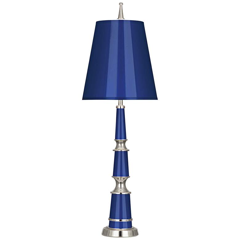Image 1 Versailles Navy Blue Lacquer Buffet Table Lamp