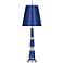 Versailles Navy Blue Lacquer Buffet Table Lamp