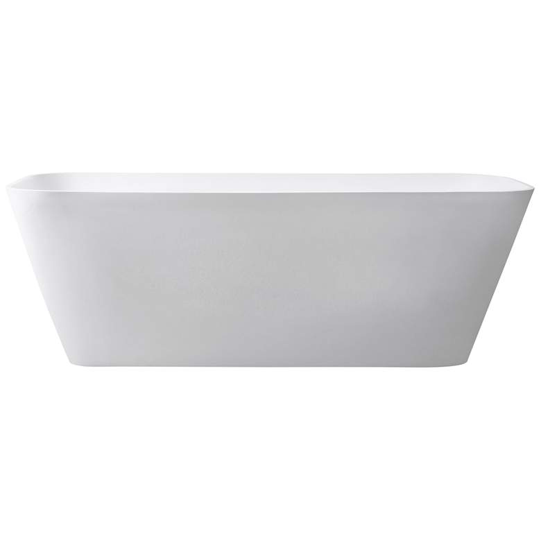 Image 1 VersaStone White 67 inch Straight Solid Free-Standing Bathtub