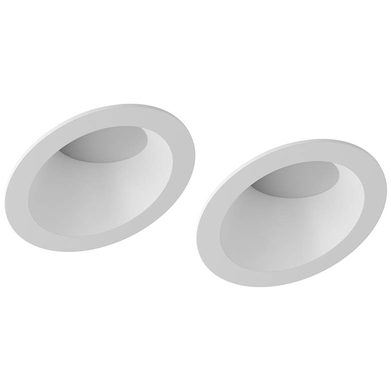 Image 1 Verse 3 inch White LED Round Sloped for Fixed Downlights Set of 2