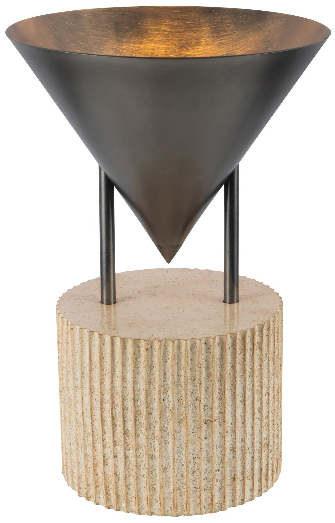 Versus 15-in Aged Steel Table Lamp