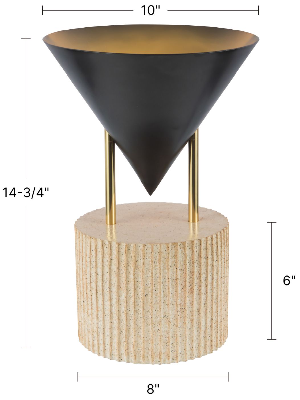 Versus 15-in Patina Brass Table Lamp