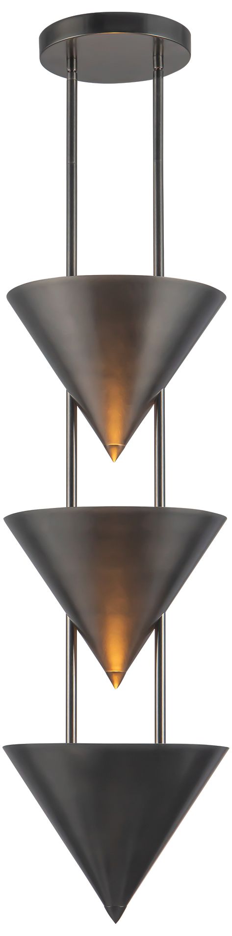 Versus 28-in Aged Steel 3 Light Pendant