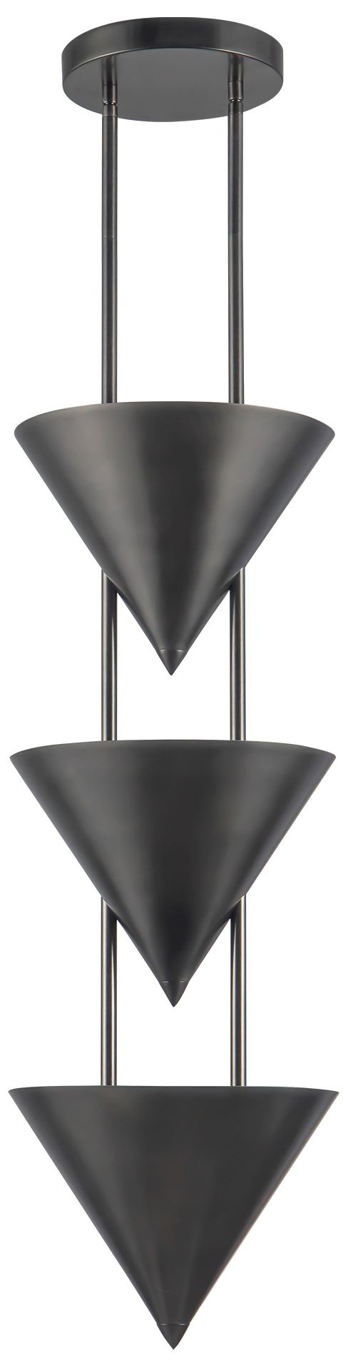 Image 6 Versus 28-in Aged Steel 3 Light Pendant more views