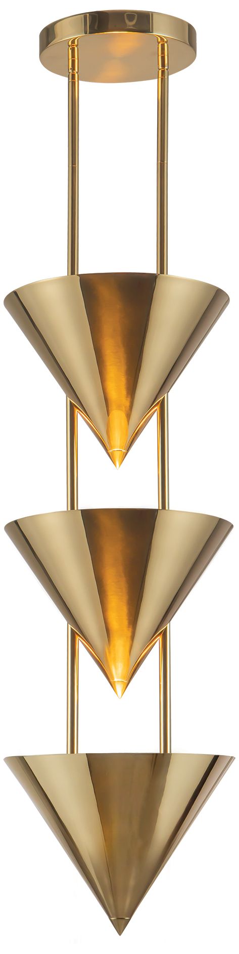 Versus 28-in Patina Brass 3 Light Pendant