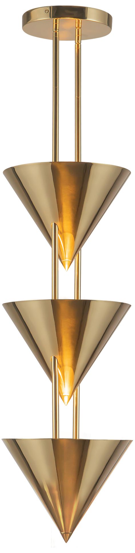 Image 3 Versus 28-in Patina Brass 3 Light Pendant more views