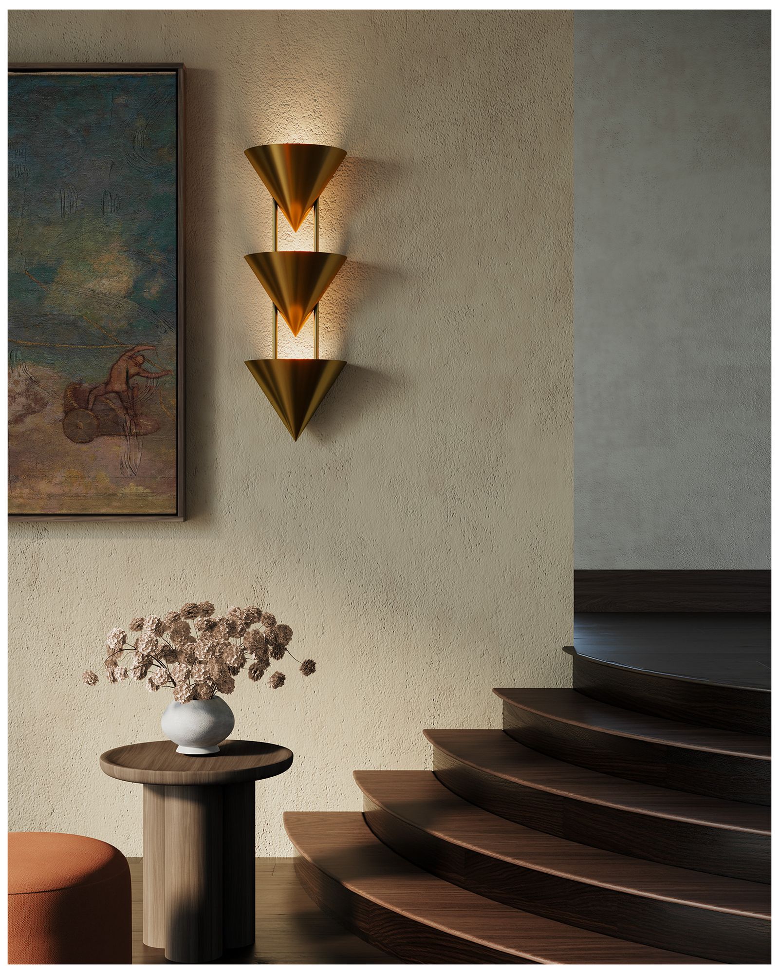 Image 7 Versus 28-in Patina Brass Wall Sconce more views
