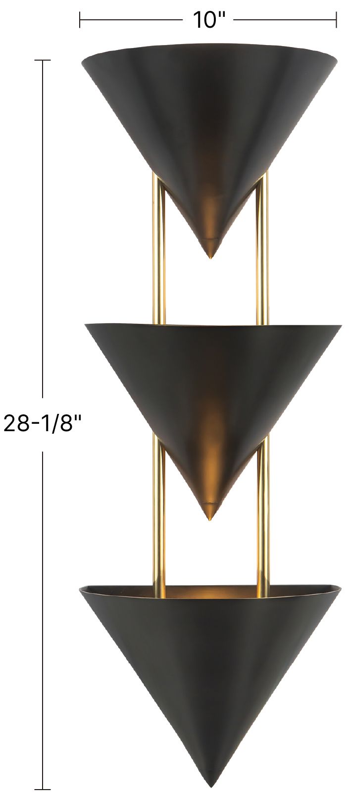 Versus 28-in Patina Brass Wall Sconce