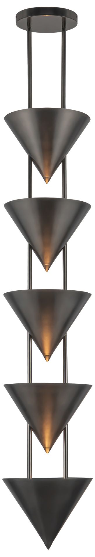 Versus 48-in Aged Steel 5 Light Pendant