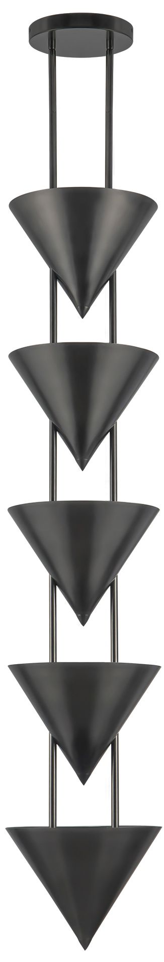 Image 6 Versus 48-in Aged Steel 5 Light Pendant more views