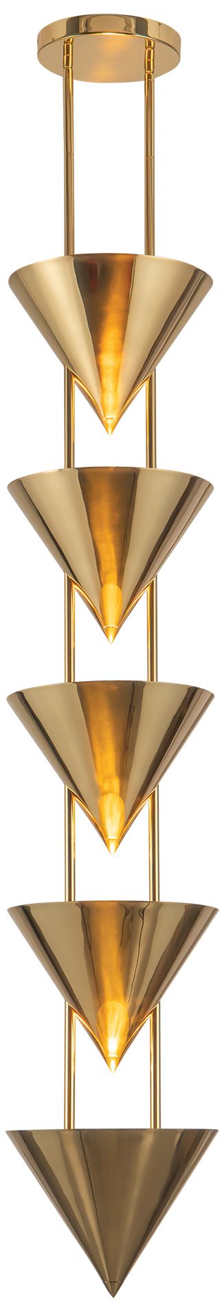 Versus 48-in Patina Brass 5 Light Pendant