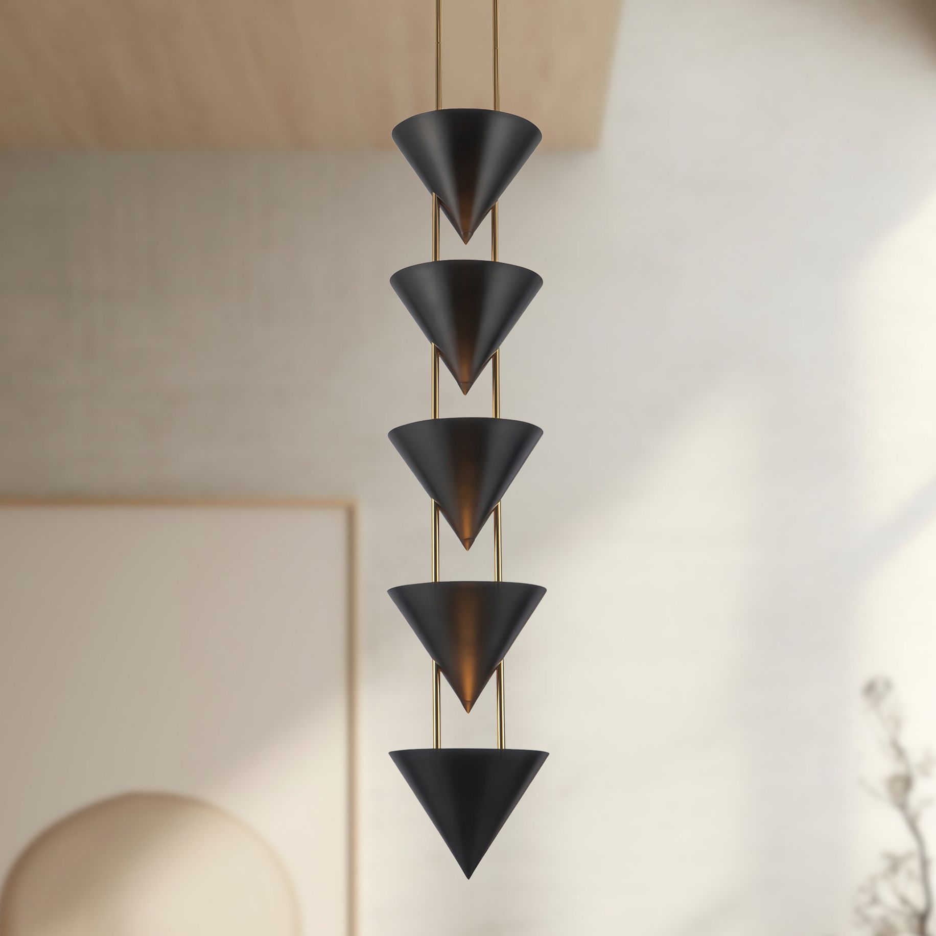 Versus 48-in Urban Bronze 5 Light Pendant
