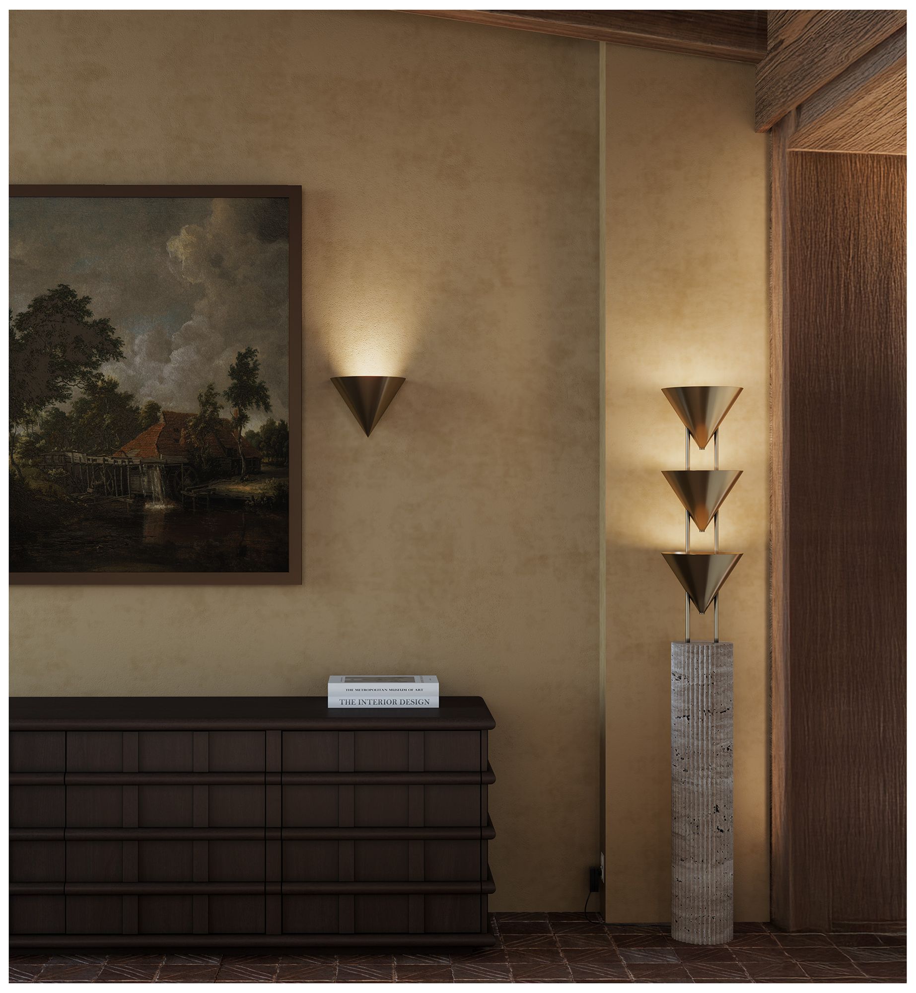 Image 7 Versus 67-in Patina Brass Floor Lamp more views