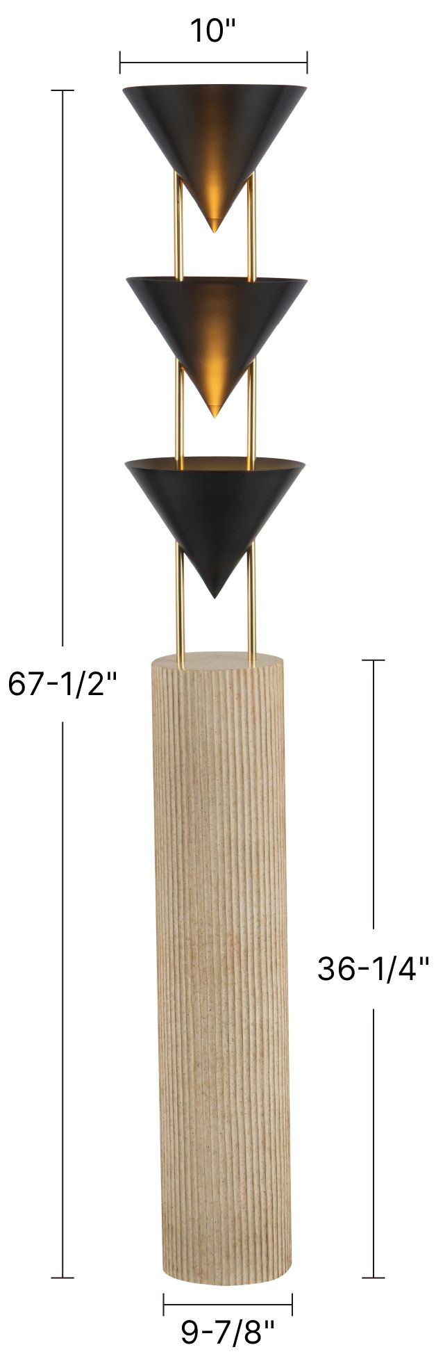 Versus 67-in Patina Brass Floor Lamp