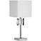 Vert Polished Chrome with Square Crystal Accent Table Lamp