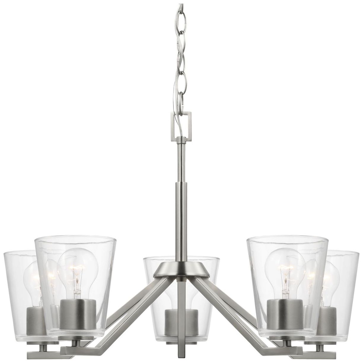 Vertex Collection Five-Light Clear Glass Chandelier