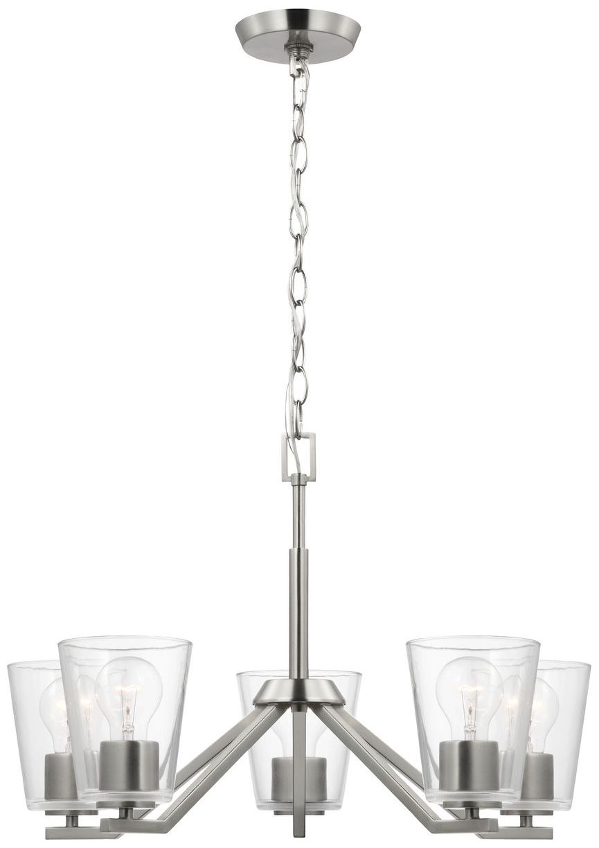 Image 3 Vertex Collection Five-Light Clear Glass Chandelier more views