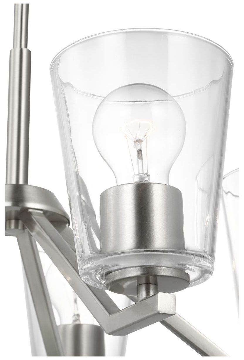 Image 6 Vertex Collection Five-Light Clear Glass Chandelier more views
