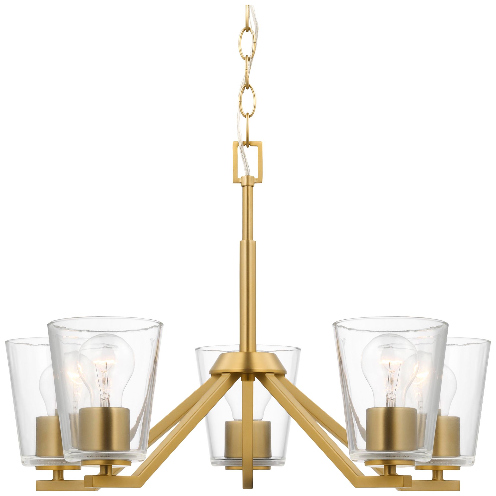Vertex Collection Five-Light Clear Glass Chandelier
