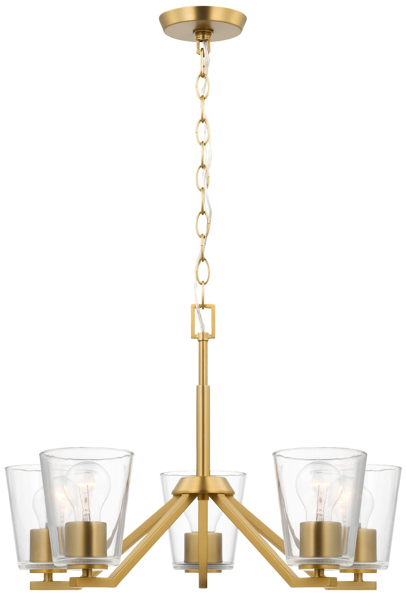 Image 3 Vertex Collection Five-Light Clear Glass Chandelier more views