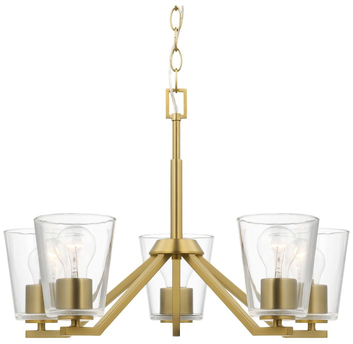 Vertex Collection Five-Light Clear Glass Chandelier