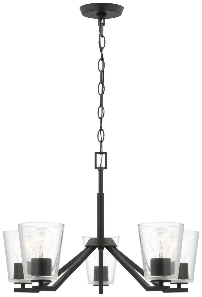Image 3 Vertex Collection Five-Light Clear Glass Chandelier more views