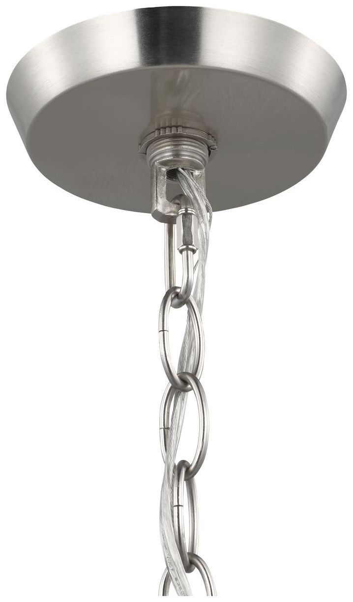 Vertex Collection Five-Light Etched White Chandelier