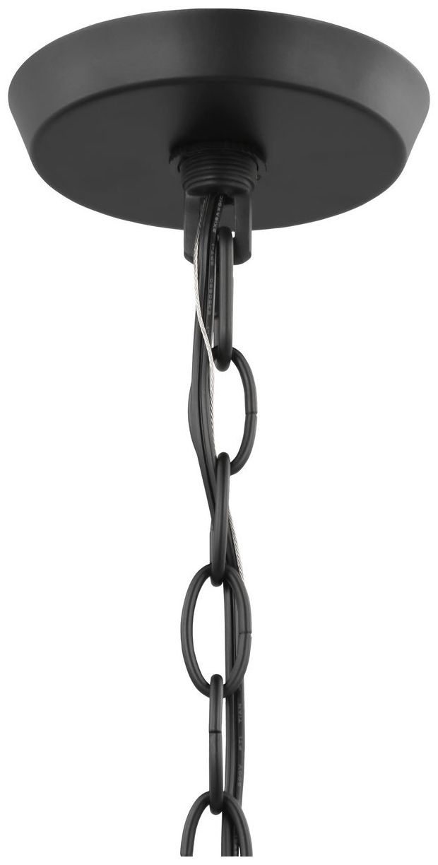 Vertex Collection Five-Light Etched White Chandelier