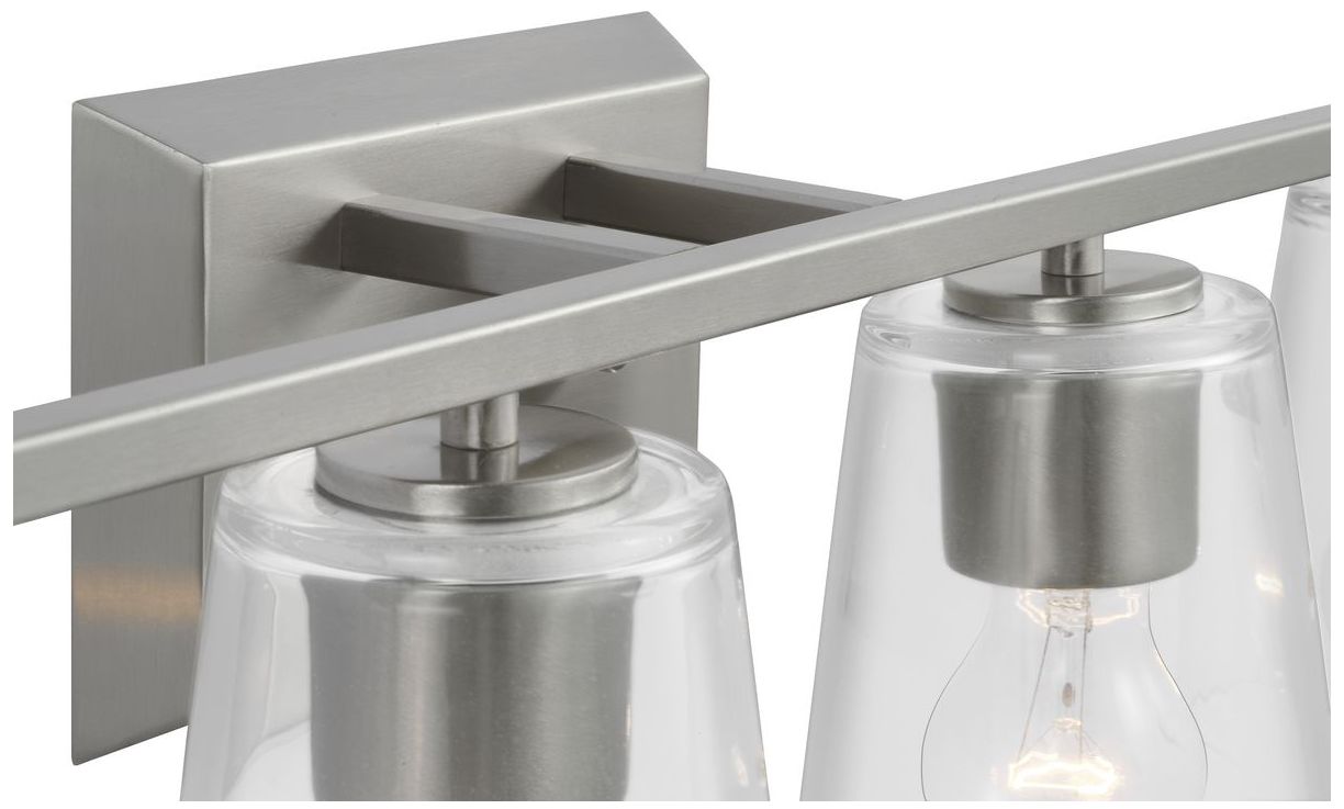 Image 7 Vertex Collection Four-Light Clear Glass Contemporary Bath Light more views