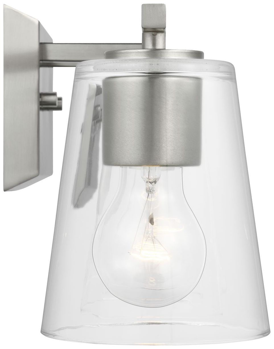 Vertex Collection Four-Light Clear Glass Contemporary Bath Light