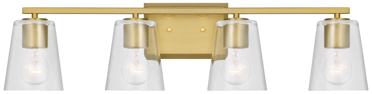 Image 5 Vertex Collection Four-Light Clear Glass Contemporary Bath Light more views