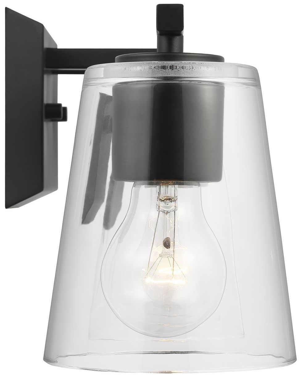 Vertex Collection Four-Light Clear Glass Contemporary Bath Light