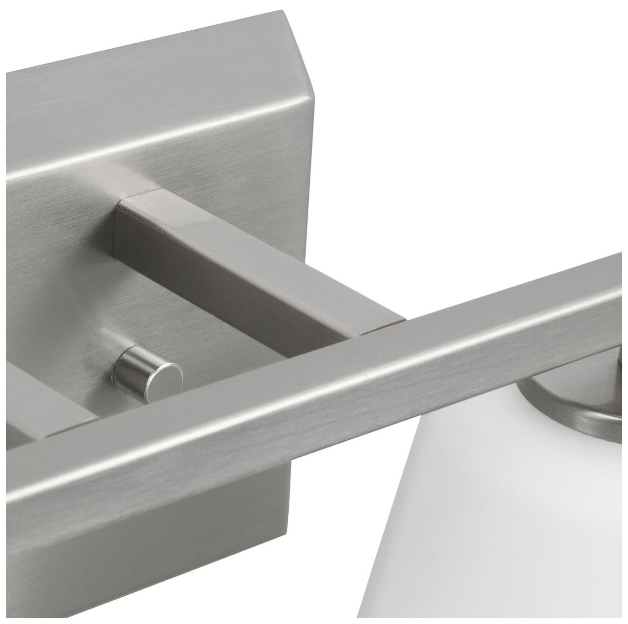 Vertex Collection Four-Light Etched White Glass Contemporary Bath Light