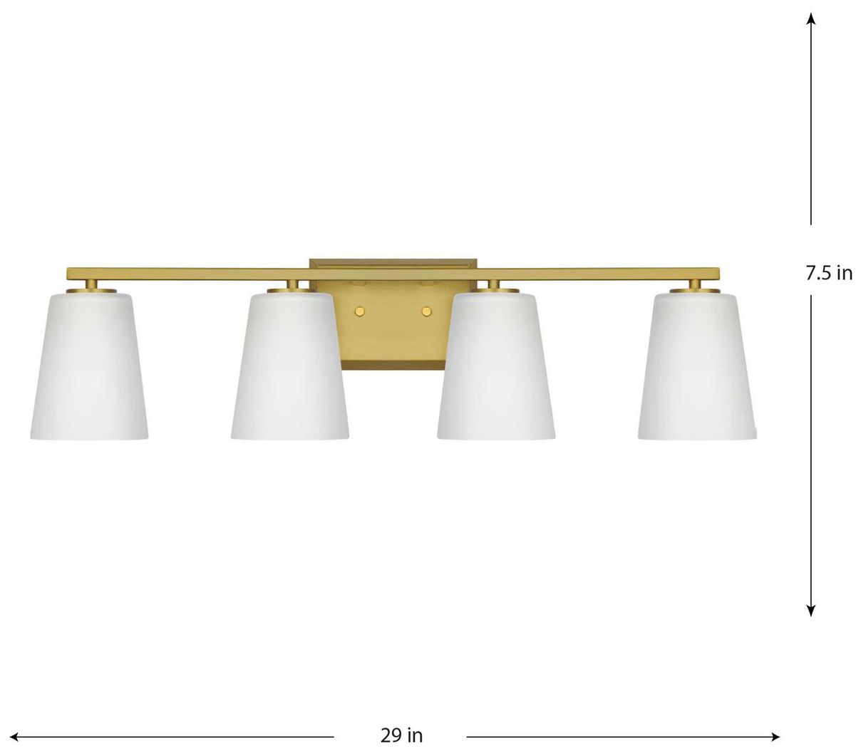 Image 4 Vertex Collection Four-Light Etched White Glass Contemporary Bath Light more views